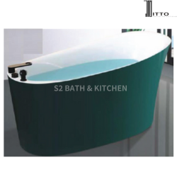 Itto IT-VK-AD12092-SGWT Standalone Bathtub with Tap