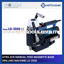 NITTO LO-3550 ATRA ACE MANUAL FEED PORTABLE MAGNETIC BASE DRILLING MACHINE | MAX.35mm DIA. x 50mm DEEP