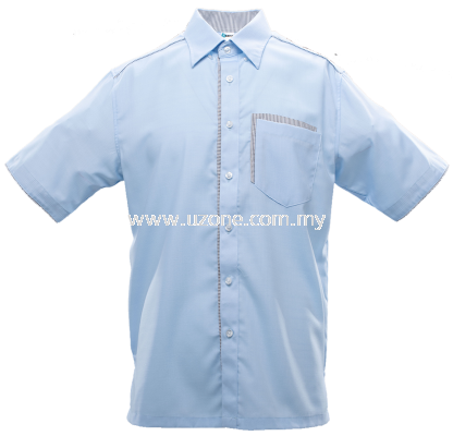 SCL1201 (Ready Stock) Light Blue / Stripe Grey / White