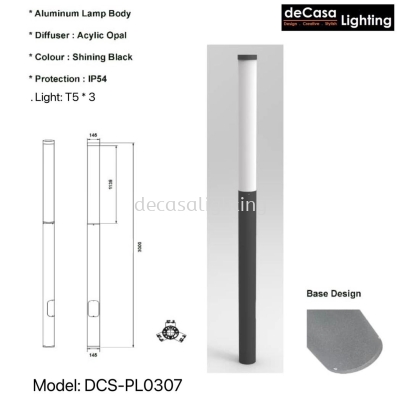 Outdoor Garden Pole Light 