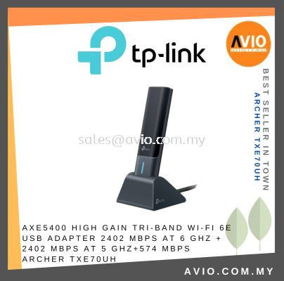 TP-LINK Tplink AXE5400 TXE70UH 3 Tri Band Wi-Fi 6E Wifi 6 USB 3.0 Adapter 5378Mbps 6GHz 5GHz 2.4GHz Archer TXE70UH