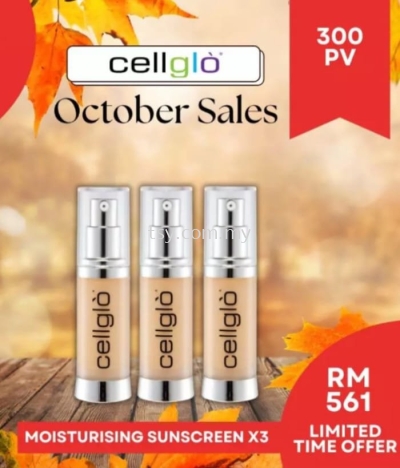 Cellglo Moisturising Sunscreen ʪɹ 3 Bottles (300PV)