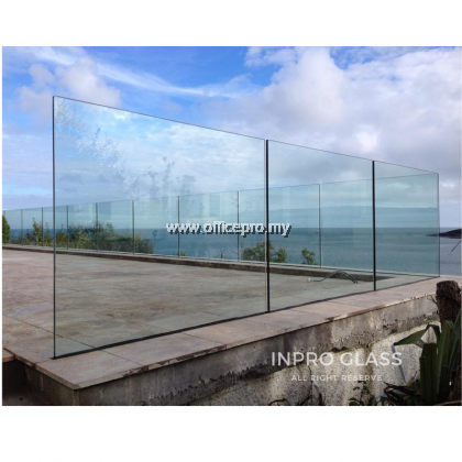 IPGRB-12 12mm Tempered Glass Railing-Balcony (Frameless) | Glass Contractor Bukit Jalil