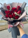 Ro 23-12 Pcs Red Roses Roses 玫瑰 Hand Bouquet 手捧花