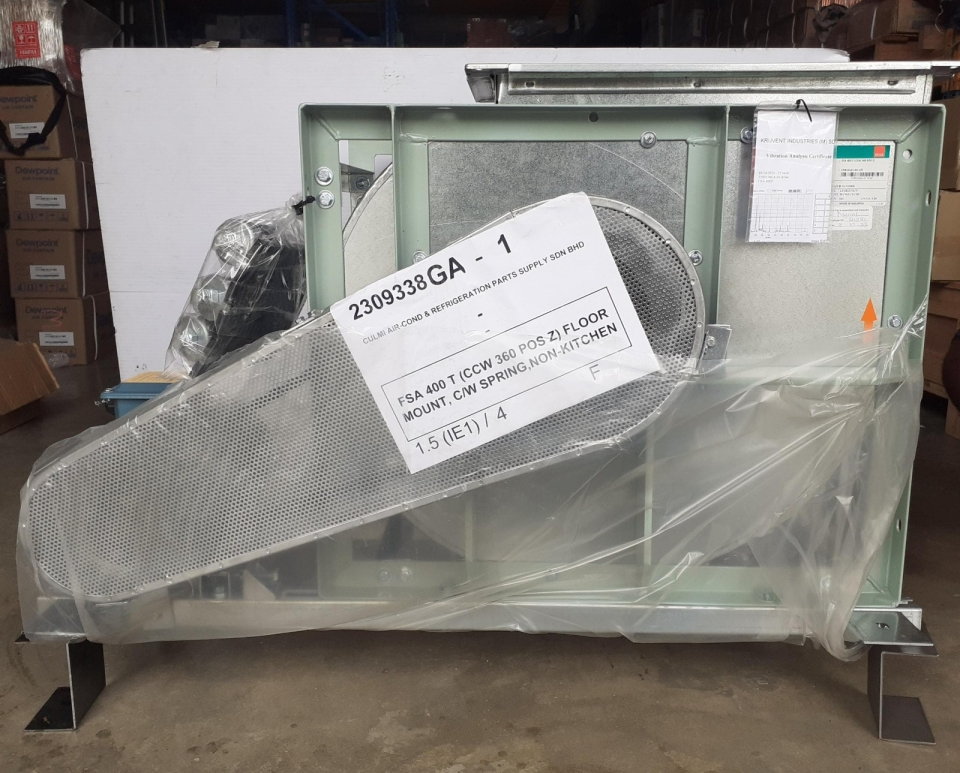 KRUGER FSA SERIES SINGLE INLET CENTRIFUGAL FAN WITH FORWARD WHEELS
