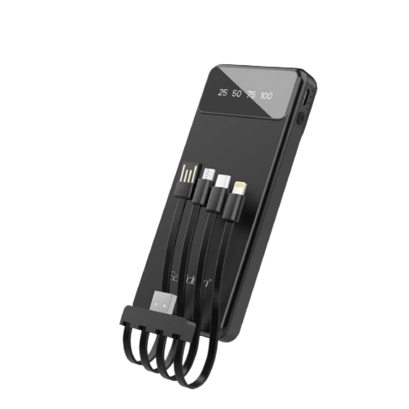 F-807 POWERLINE - POWERBANK WITH 4 DETACHABLE BUILT IN CABLE - 10000mAh ...