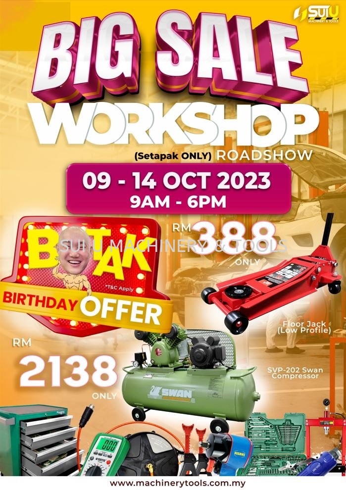 Big Sale~ Workshop Roadshow (BOTAK Birthday Offer)