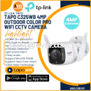 TP-LINK Tplink 4MP 4 Megapixel IP66 Outdoor Wi-Fi Wifi CCTV Camera Full Color Night Vision MicroSD AI Detect Tapo C325WB