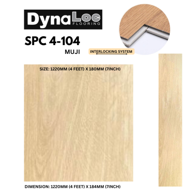 SPC Flooring SPC Vinyl Click 4mm - ( SPC4 - 104 Muji ) 