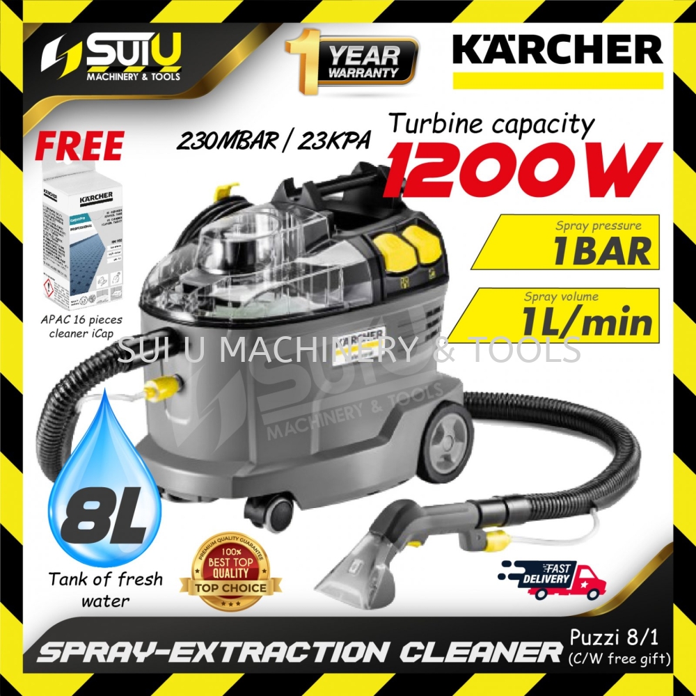 KARCHER Carpet Rinse Cleaner □Product Number Puzzi8/1C, Tools