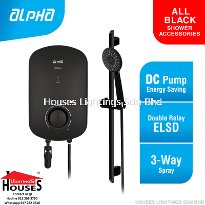 ALPHA - EVO i Instant Water Heater (DC Pump) - All Black