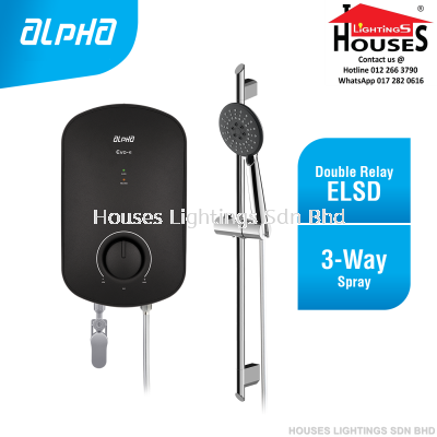 ALPHA - EVO E Instant Water Heater (Non Pump) - Matt Black