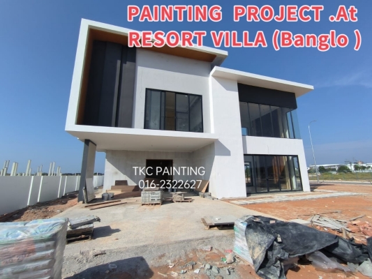 #PAINTING PROJET AT SENDAYAN #RESORT VILLA.