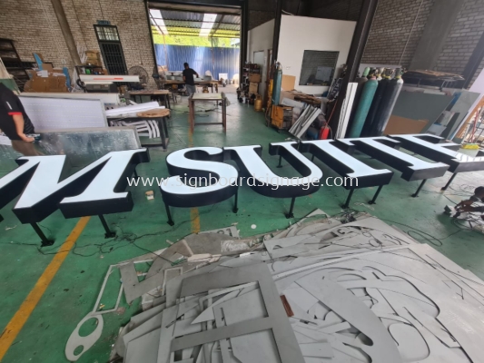 Giant Box Up Signage # 3D LED Box Up Aluminum Sign # Large Size Box Up Led Frontlit # 3D Aluminum Box Up LED Frontlit 