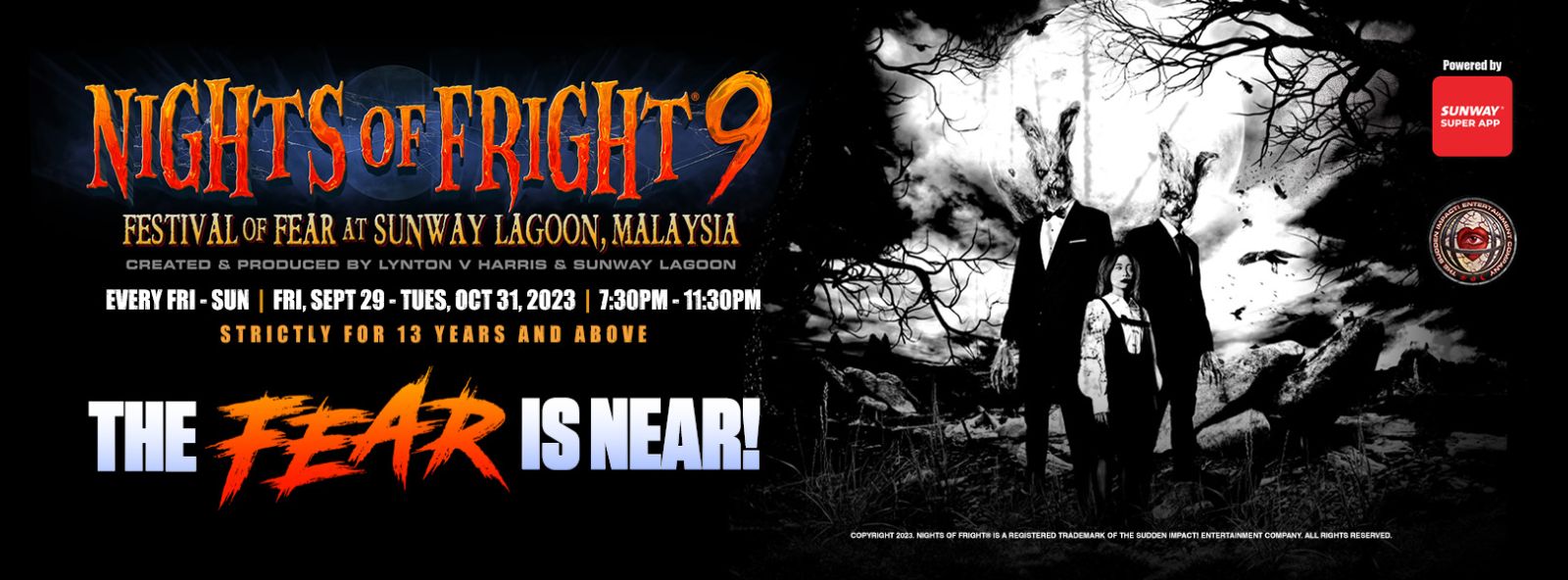 Join us at #NightsOfFright9 for some spooktacular Halloween fun at Sunway Lagoon! 👻