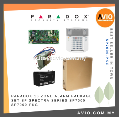 Paradox 16 Zone Alarm Package Set SP Spectra Series SP7000 SP7000-PKG