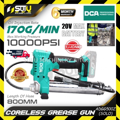 DCA ADGG500 / ADGG500Z 20V Cordless Grease Gun / Pistol Grease 10000PSI (SOLO - NO BATTERY & CHARGER) 