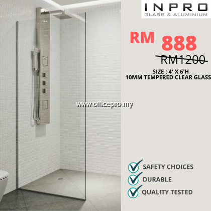 IPSS-8 Shower Screen Set With 10mm Tempered Glass | Glass Contractor Sunway