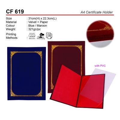 CF 619 A4 Certificate Holder