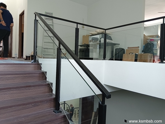 Glass Staircase Railing Sample - Subang Jaya