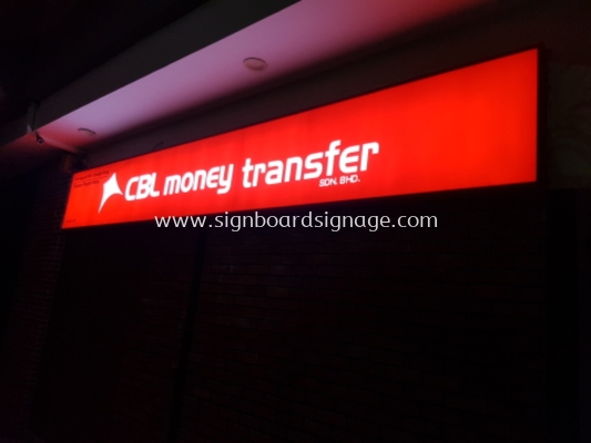 Signage# Indoor Signage # slim Light box # Shopping mall signage # CBL money transfer signboard # Signboard corridor