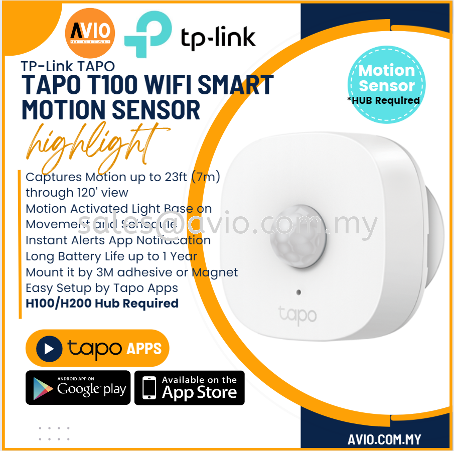 Buy TP Link TAPOT100, Tapo Smart Motion Sensor, White