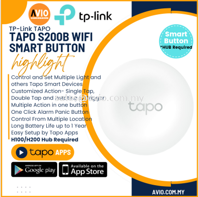 TP-LINK Tplink Smart Button Remote Lightning Dimmer Door Bell Alarm Other Tapo Smart Devices Button Control Tapo S200B