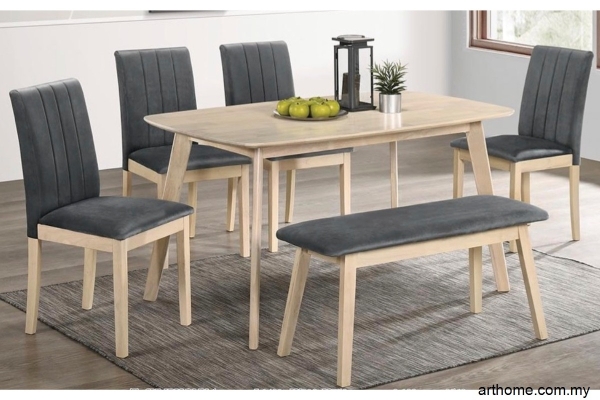 WOODEN DINING SET 1+4+B (SYMPHONY A + SYMPHONY A)