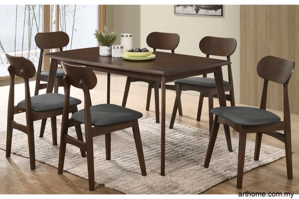 WOODEN DINING SET 1+6 (PUBLIC B + PUBLIC B)