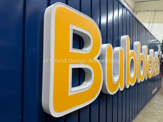 Aluminium Ceiling Panel Base Trim With 3D Box Up LED Frontlit Lettering Logo Signboard Papan Tanda | Shop Lot Franchise Kedai | Manufacturer Supplier Installer Installation Service | Malaysia