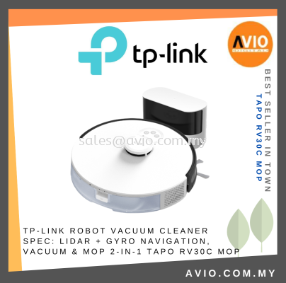 TP-LINK Robot Vacuum Cleaner SPEC: LiDAR + Gyro Navigation, Vacuum & Mop 2-in-1 Tapo RV30C Mop