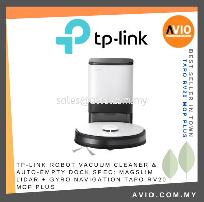 TP-LINK Robot Vacuum Cleaner & Auto-Empty Dock SPEC: MagSlim LiDAR + Gyro Navigation Tapo RV20 Mop P