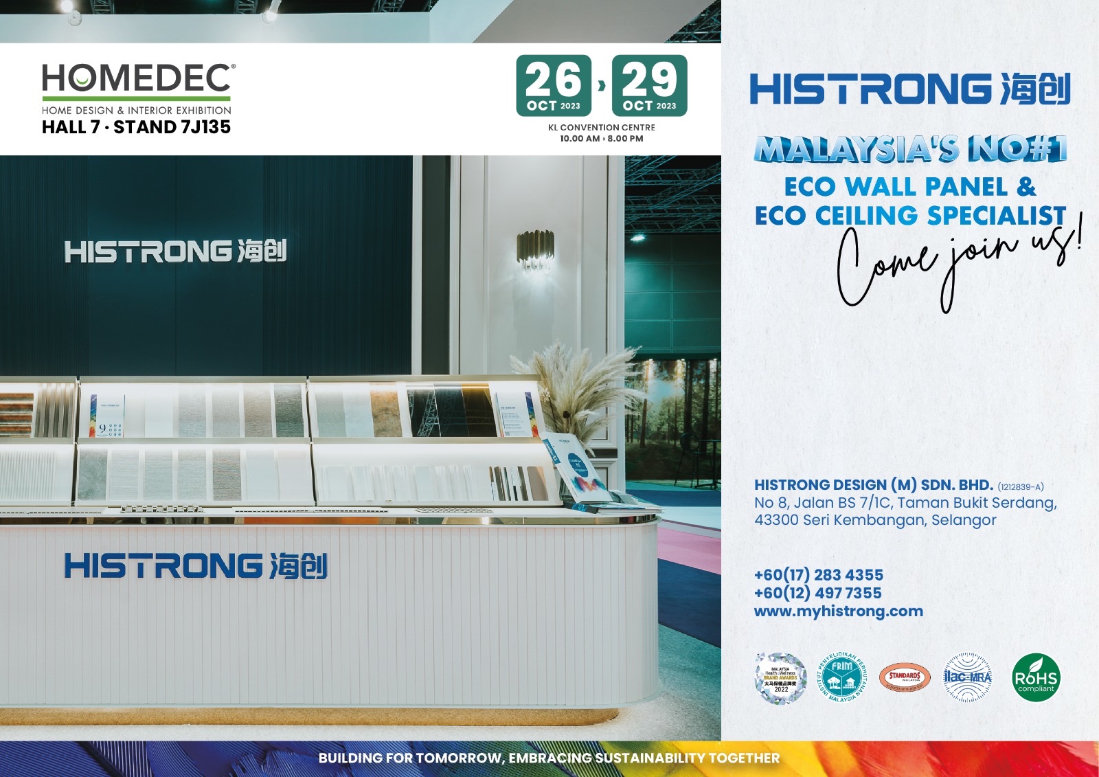 HISTRONG x HOMEDEC KLCC Oct 2023