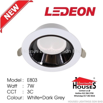 LEDEON E803 WH+DG 7W LED-3C