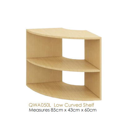 QWA050L Low Curved Shelf