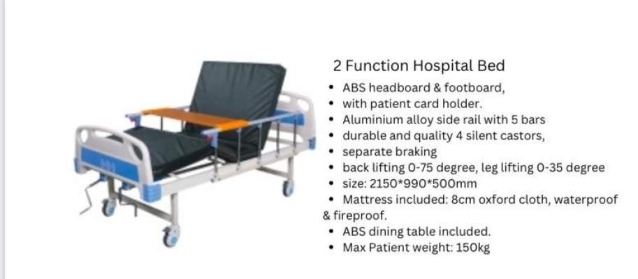 2 Function Hospital Bed 