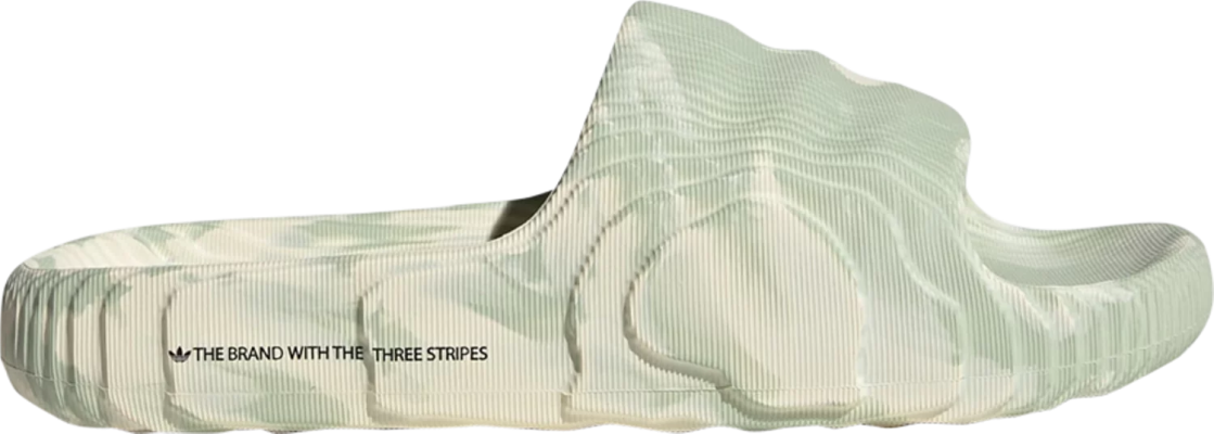 Adidas Adilette 22 Slide 'Cream White Linen Green' 