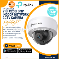 TP-LINK Tplink 3MP 3 Megapixel IP67 Outdoor Weatherproof IP Network Turret Dome CCTV Camera 30m 4mm VIGI C230I C230I(4mm)