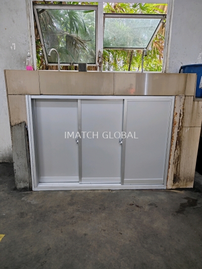 install new 3pcs sliding aluminum door 