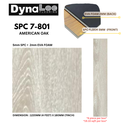 SPC Flooring SPC Click 7mm - American Oak  (SPC7-801)