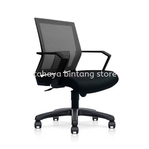 ECO 1 LOW (BLACK) ERGONOMIC CHAIR | MESH OFFICE CHAIR BUKIT RAJA 