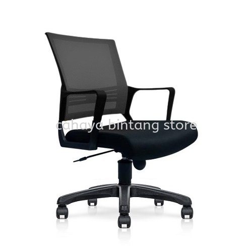 ECO 2 LOW (BLACK) ERGONOMIC CHAIR | MESH OFFICE CHAIR SENTUL KL