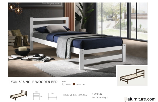 Lyon 3' Single Wooden Bed