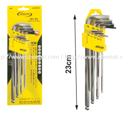 9 Pcs Extra Long Ball Point Hex Wrench Set