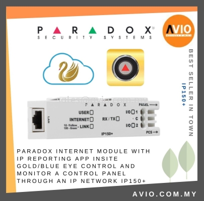 Paradox Internet Module with IP reporting App Insite Gold/Blue Eye Control and monitor a Control Panel through an IP network IP150+ 