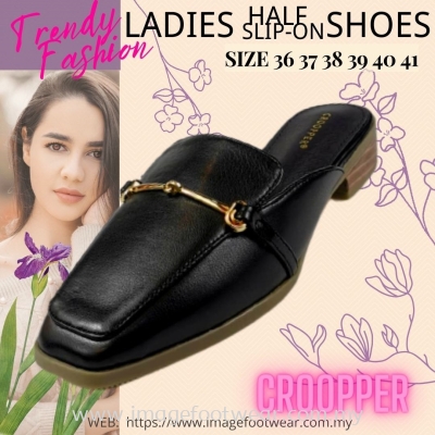 Croopper Women Slip-on Casual Flats Shoes-CP-53-88035- BLACK Colour