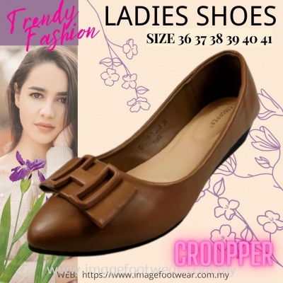 Croopper Women Casual Flats Shoes-CP-52-84013- COFFEE Colour