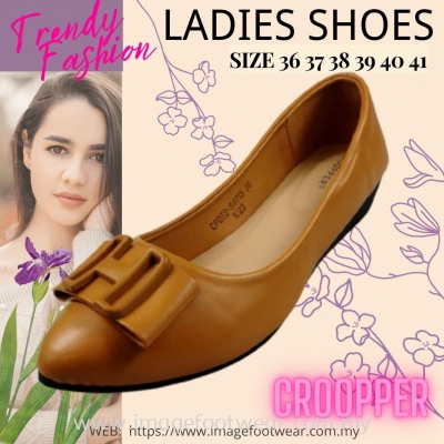 Croopper Women Casual Flats Shoes-CP-52-84013- BROWN Colour