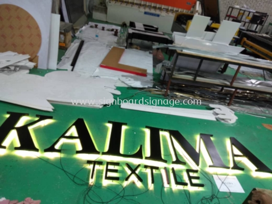 3D Box up Led Backlit Signage # EG Box Up Backlit # Signage Kalima Textile 