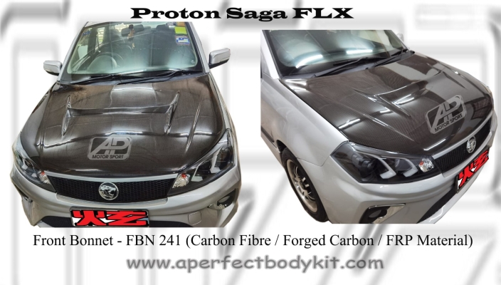 Proton Saga FLX Front Bonnet (Carbon Fibre / Forged Carbon / FRP Material) 